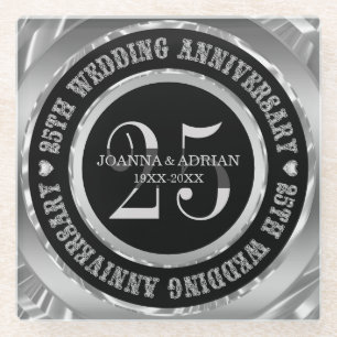 Diamonds Hearts And Text Glass Coaster