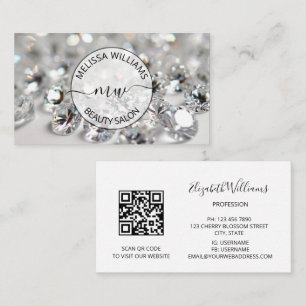 Diamonds Jeweller Jewellery Store Logo Business Card