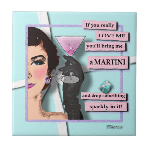 Diamonds & Martinis Coaster Tile
