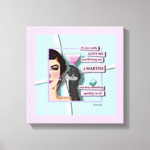 Diamonds & Martinis Gallery Wrap Canvas Print
