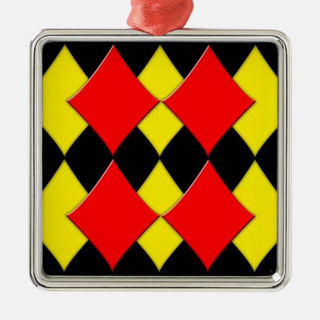 Diamonds Metal Tree Decoration (Front)