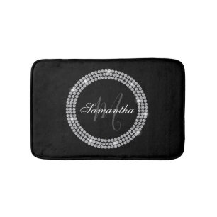 Diamonds Monogram Bath Mat