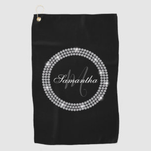 Diamonds Monogram Golf Towel