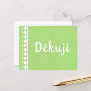 Diamonds on a Czech Thank You Postcard