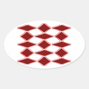 Diamonds Oval Sticker