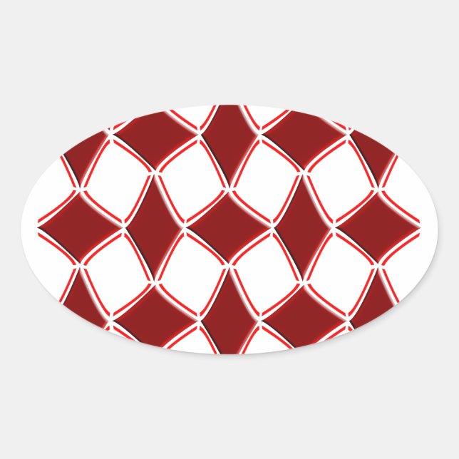 Diamonds Oval Sticker (Front)
