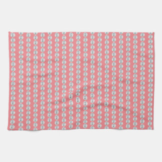 Diamonds pink bg tea towel
