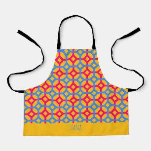 Diamonds Pink Blue Minimal Pattern Apron
