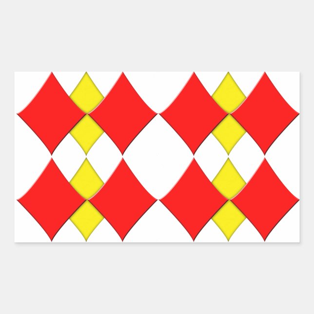 Diamonds Rectangular Sticker (Front)