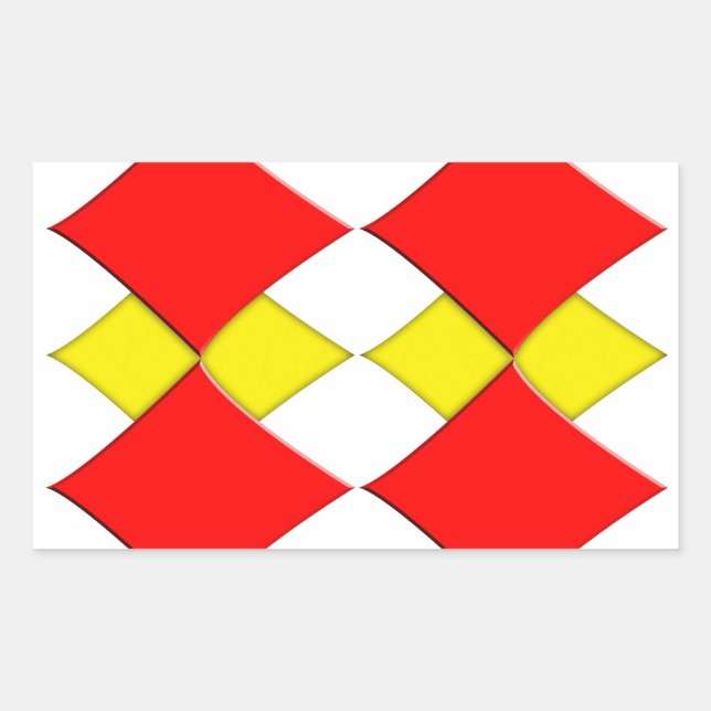Diamonds Rectangular Sticker (Front)