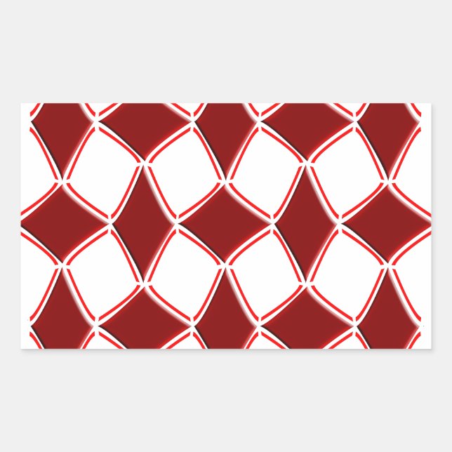 Diamonds Rectangular Sticker (Front)