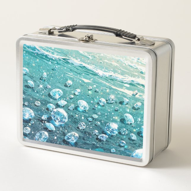 Diamonds sea metal lunch box (Front)