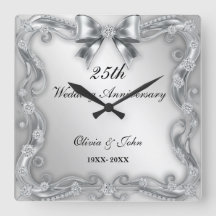 Diamonds & Silver 25th Wedding Anniversary gift