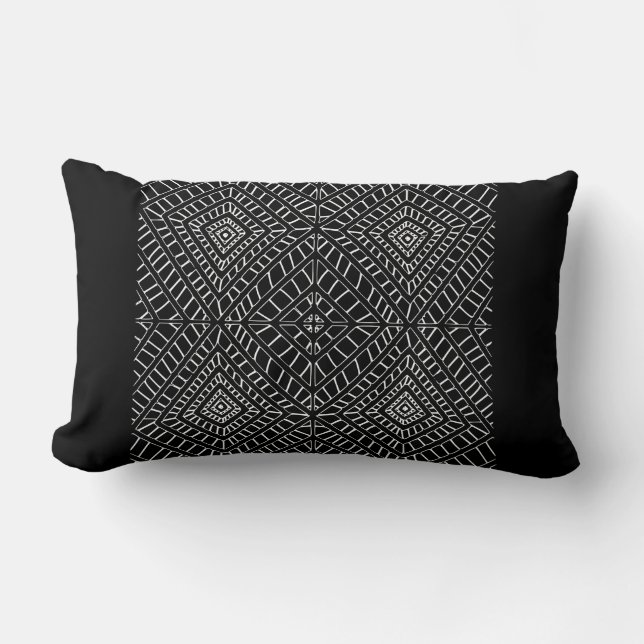 Diamonds Tribal Lumbar Pillow (Front)