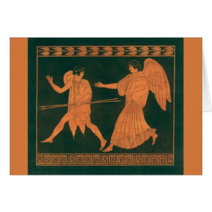 Diana and an Angel, Vintage Roman Mythology