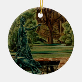 Diana Artemis Sculpture In Gardens Ceramic Tree Decoration