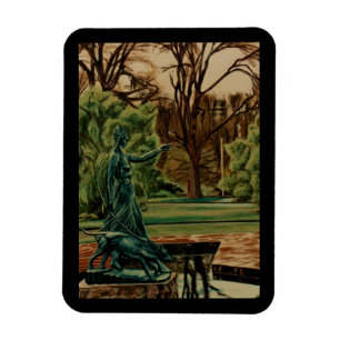 Diana Artemis Sculpture In Gardens Magnet