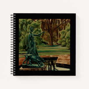 Diana Artemis Sculpture In Gardens Notebook