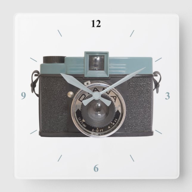 Diana Camera Square Wall Clock (Front)