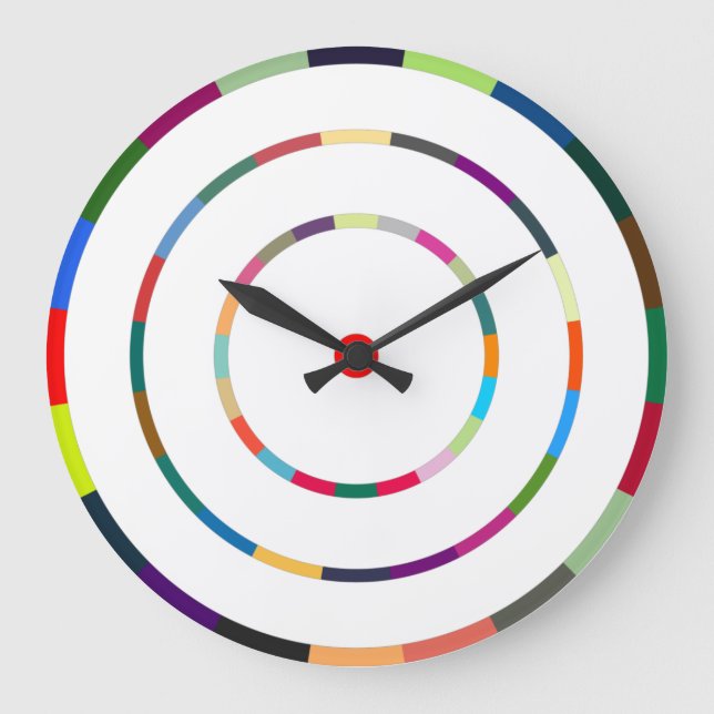DIANA COLORS pixelat by MASANSER Large Clock (Front)