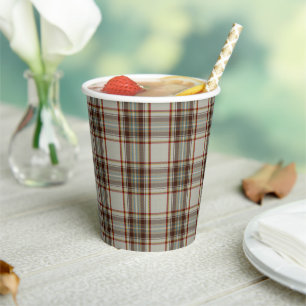 Diana Dress Tartan Plaid Pattern Paper Cups