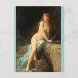 Diana - famous vintage paintings - Lefebvre Postcard