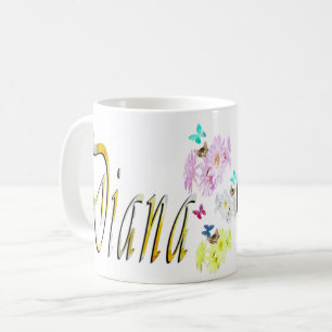 Diana Girls Name Logo, Coffee Mug