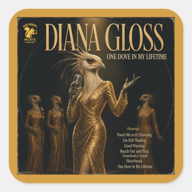 Diana Gloss Album: a Parody Square Sticker (Front)