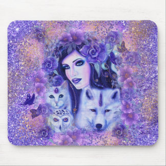 Diana goddess art by Renee Mouse Pad