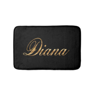 Diana gold Design Lettering Badematte Bath Mat