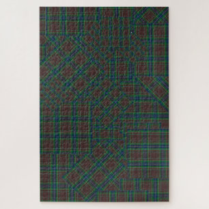 Diana Hunting Fashion Princess Tartan Plaid Jigsaw Puzzle