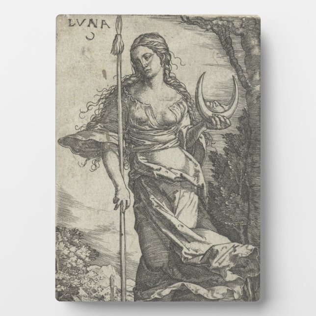 Diana Luna Vintage Illustration Plaque (Front)