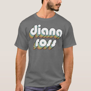 Diana Ross Retro Rainbow Typography Faded Style T-Shirt