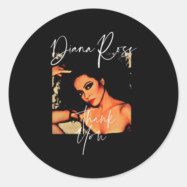 Diana Ross Super Star Classic Round Sticker (Front)