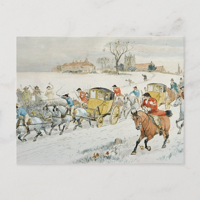 Diana Wood's Wedding: returning from Church Postcard (Front)