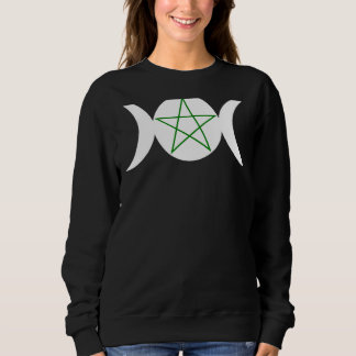 Dianic Wicca  Triple Goddess Pentagram Symbol Sweatshirt