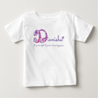Dianisha letter D art name meaning pink purple