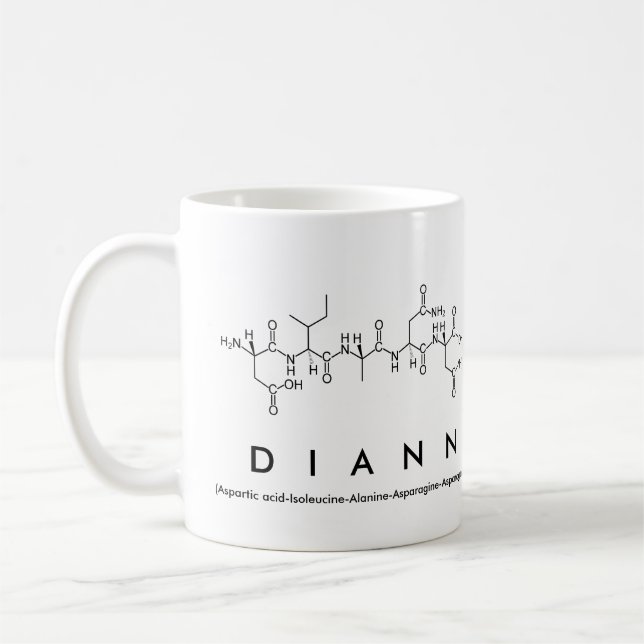 Diann peptide name mug (Left)