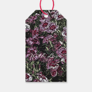 DIANTHUS FLOWERS GIFT TAGS
