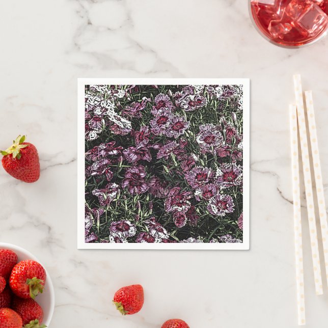 DIANTHUS FLOWERS NAPKIN (Insitu)