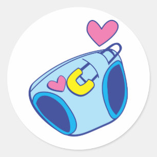 Diaper baby classic round sticker