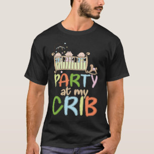 Diaper Boy Girl Party In My Crib Wet Messy Little T-Shirt