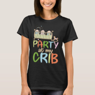 Diaper Boy Girl Party In My Crib Wet Messy Little T-Shirt