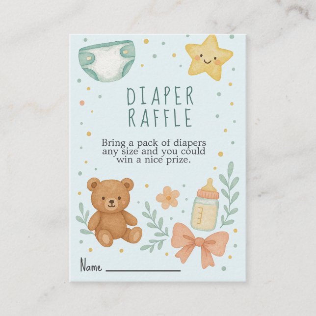 Diaper  enclosure card (Front)