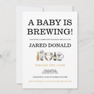 Diaper Kegger Invitation Beer & Diapers Dad Shower