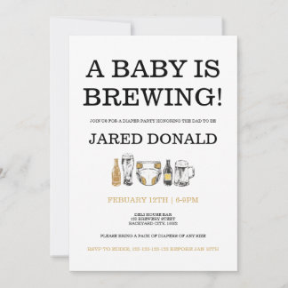 Diaper Kegger Invitation Beer & Diapers Dad Shower