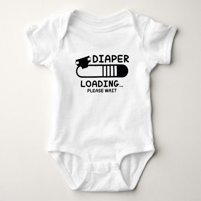 Diaper Loading Baby Bodysuit (Front)