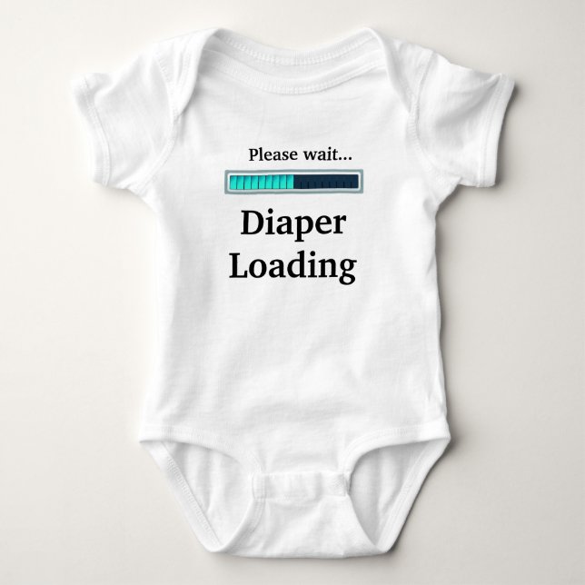 Diaper Loading Baby Bodysuit (Front)