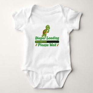 Diaper Loading Please Wait. Funny Gift For Babies Baby Bodysuit