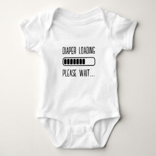 Diaper Loading Please Wait Status Bar Baby Bodysuit